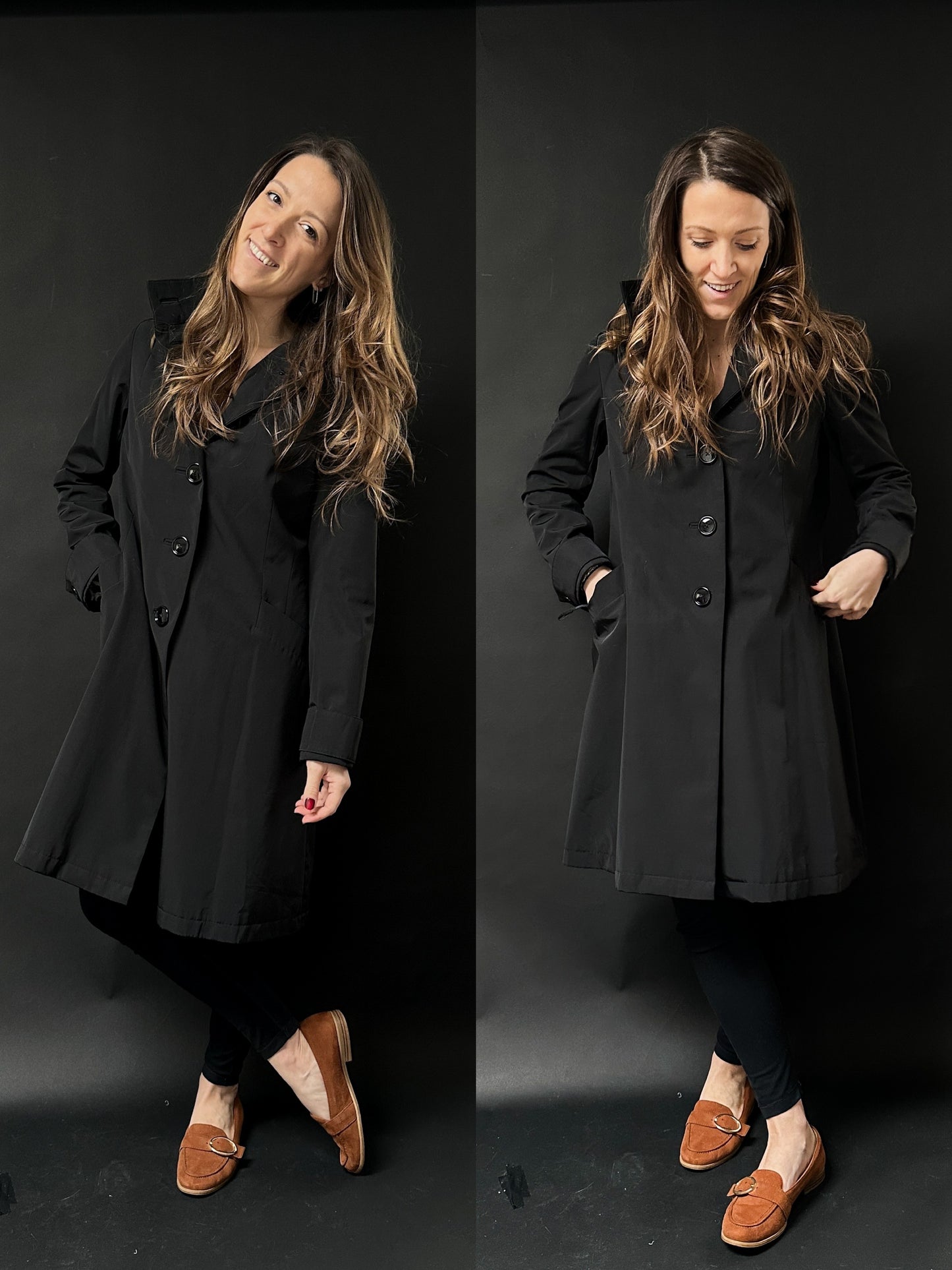 Jane Post Black Rain 2-in-1 Coat with Wool Zipped Liner