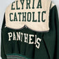 Vintage 70s Elyria Catholic Panthers Green Varsity Lettermen Jacket (S)