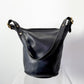 Vintage 90s Coach Black Leather XL Duffle Sac Bucket Purse # 9085