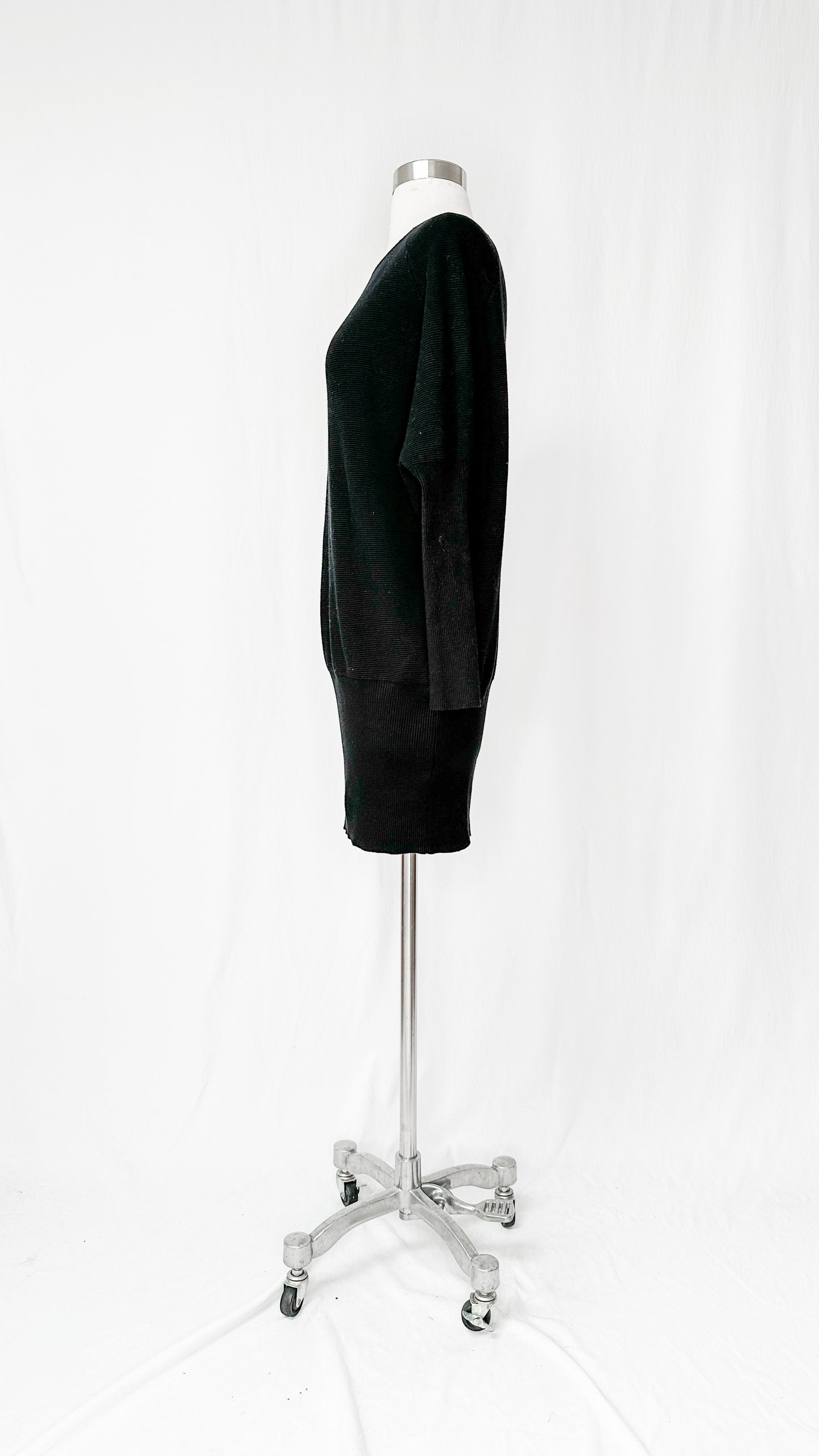 Karen Millen Black Ribbed Dolman Sleeve Tunic (S or 4/6)