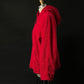 NEW Vintage 90s Sandro Fuzzy Red Hooded Coat (L)