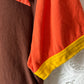Big Bud Press Peanut Butter Cup Brown Orange Yellow Colorblock Polo Top (M)