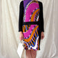 Emilio Pucci Magenta Black Purple Signature Print Silk Lined Dress (US 6)