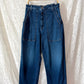 Mother The Quarter Breaker Flood Denim Jeans in Dark Wash Howdy (32)