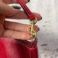 Vintage Coach Red Leather Bleeker Demi Purse # 9311