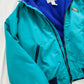 Vintage 90s L.L. Bean Warm Up Jacket USA Teal and Purple Fleece (mens L)