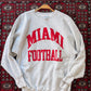 Vintage 90s Champion Reverse Weave Miami Football Sweatshirt Gray XXL USA
