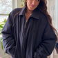 Vintage 90s Burberry Harrington Navy Cotton Windbreaker Spring Men's Jacket (XL)