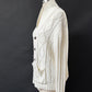 Vintage 70s Sears Cream Acrylic Fisherman’s Sweater Cardigan