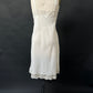Vintage 80s Union Made Lady Lynne Cream Silky Lace Trim Slip Dress (M)