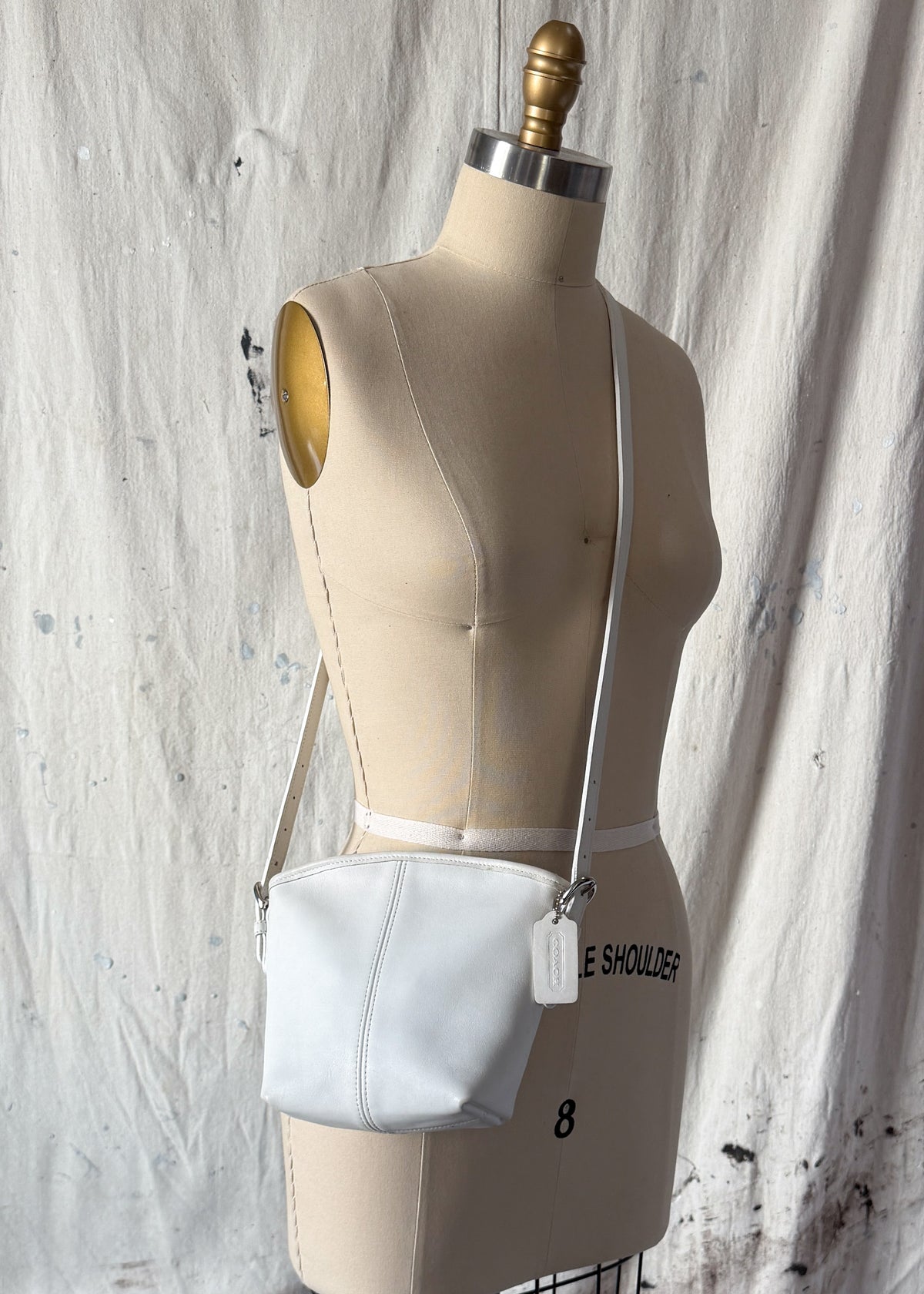 Vintage Coach Mini Soho Basket Purse in White # 4107
