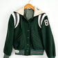 Vintage 70s Elyria Catholic Panthers Green Varsity Lettermen Jacket (S)