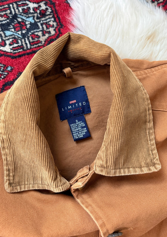 Vintage 90s The Limited Brown Khaki Cotton Canvas Chore Jacket (mens S)