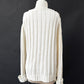 Vintage 70s Sears Cream Acrylic Fisherman’s Sweater Cardigan