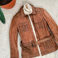 Vintage Scully Light Brown Belted Leather Jacket (S)