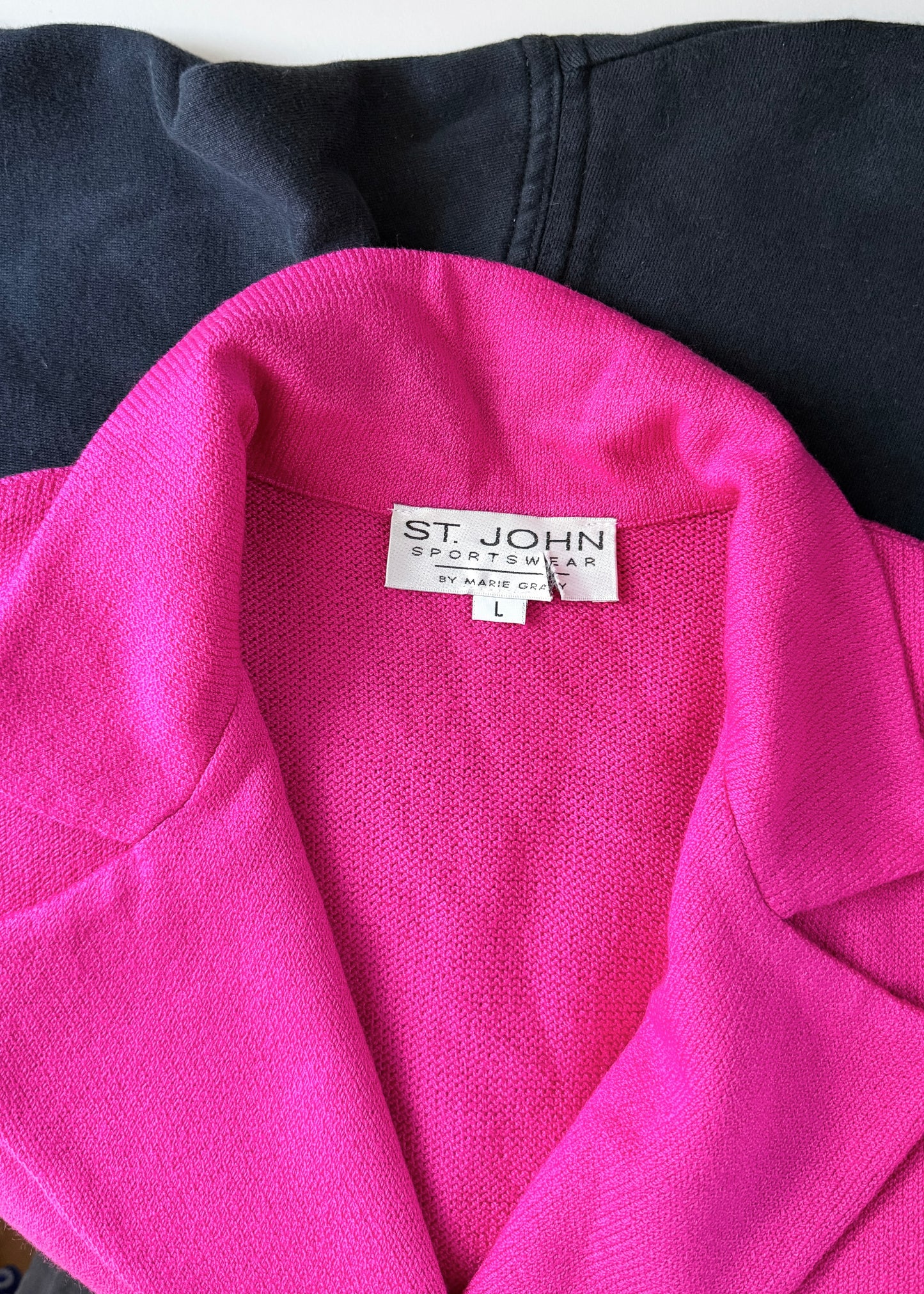 Vintage 90s St. John Pink Gold Button  Knit Vest Top (L)