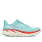 Hoka Women's Clifton 8 Running Shoes in Aquarelle/Eggshell Blue Turqoise (7.5)