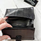 Vintage 2003 Chanel Black Lambskin Leather Bi-Fold Large Wallet