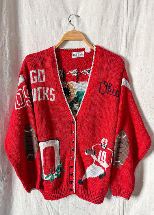 Vintage 90s BellePointe OSU Cardigan (L)