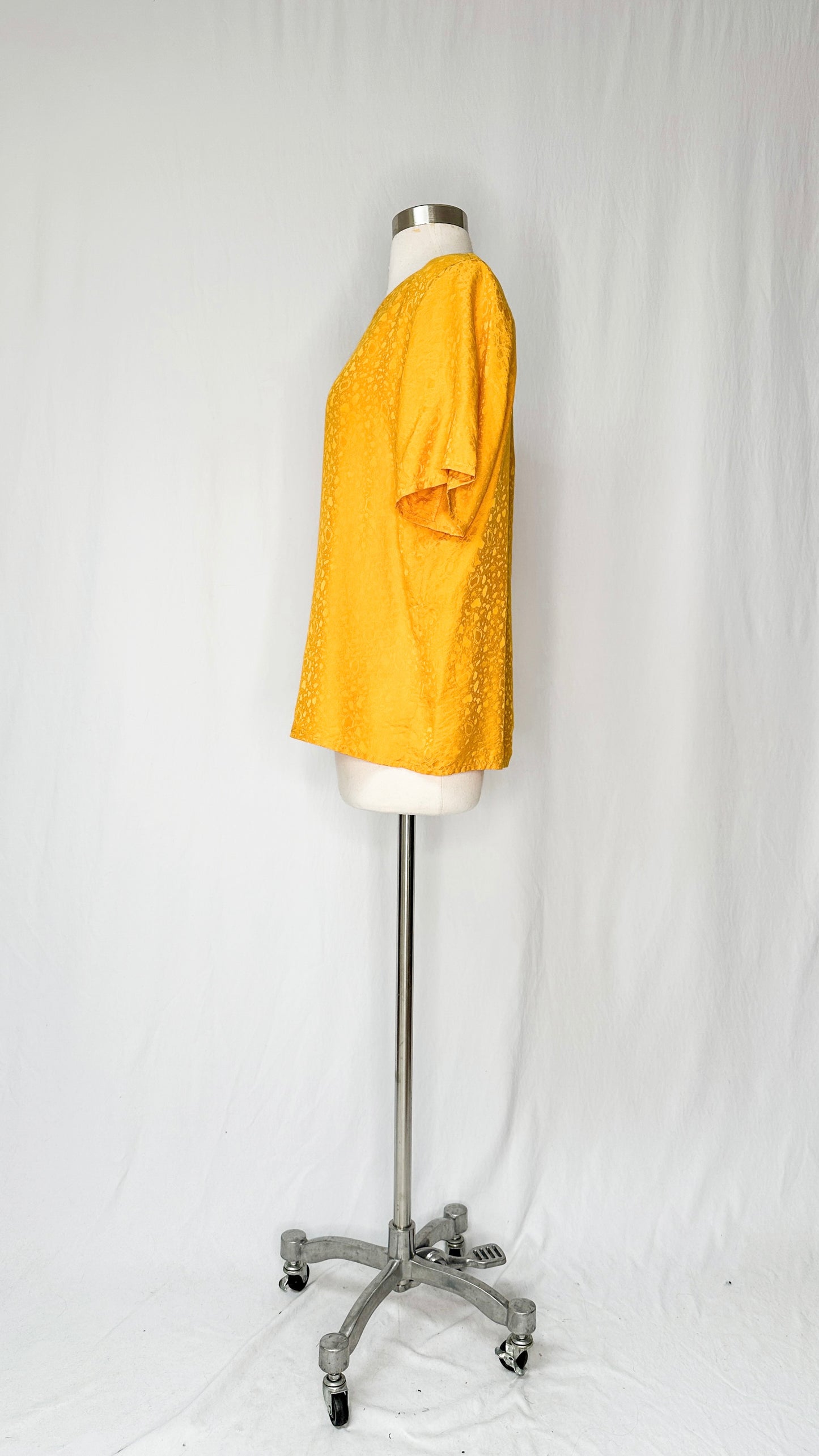 Vintage Goldenrod Yellow Silk Top (M)