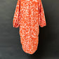 Essentiel Antwerp Salmon Orange / Pink Print Bemerald Cotton Shirt Dress