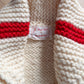 Vintage 60s Hand Knit One Of A Kind Cowichan Cream Ski Theme Alpine Sweater