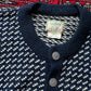 Vintage L.L.Bean Norwegian Wool Cardigan Sweater Navy Fair Isle Sweater (men's L)