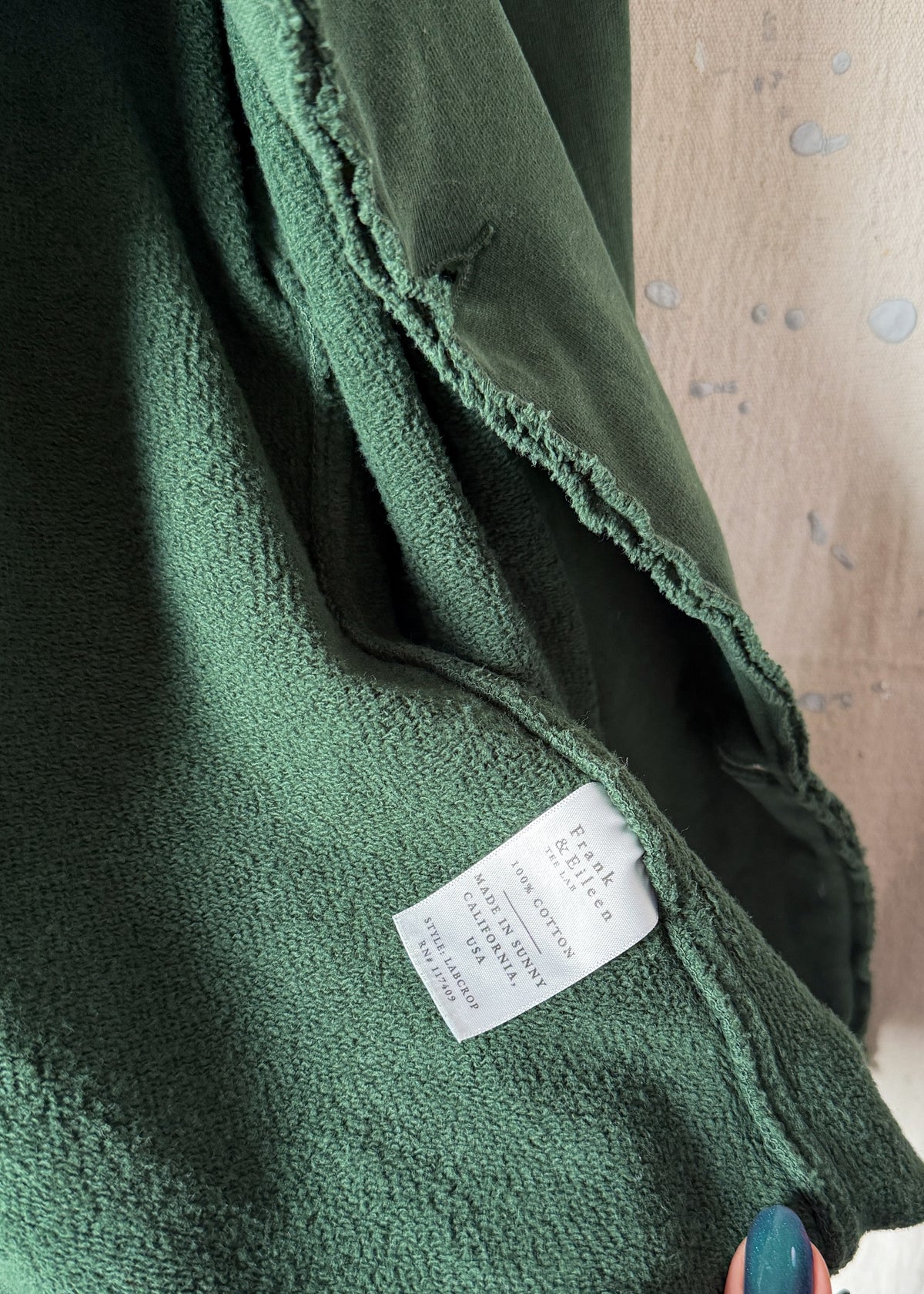 Frank & Eileen Belfast Cropped Sweatshirt Peacoat Jacket (M)