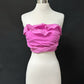 NEW Anthropologie Pink Ruffle Wrap and Tie Tube Top (S)