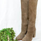 Tory Burch Contraire Suede Leather Stitched 90mm River Rock Boots (6.5)