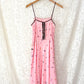 Vintage 1980s Jack Mulqueen Pink Silk Abstract Print Dress (6)