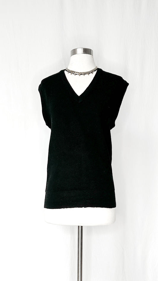 Vintage 90’s Talbots Black Merino Wool Vest (S/M)