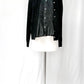 Sacai Black Cotton Pleat & Cardigan Layer Top (S)