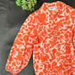 Essentiel Antwerp Salmon Orange / Pink Print Bemerald Cotton Shirt Dress