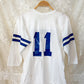 Vintage 80s Dallas Cowboys NFL Rawlings Football Jersey Shirt #11 (M)