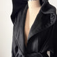 Vintage 80s Lorovi Black Wool Cloak Tie Front Coat (S/M)