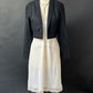 Vintage 80s Union Made Lady Lynne Cream Silky Lace Trim Slip Dress (M)