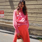 Just Female Adelet Knit Mock Neck Sweater in Rose Pink (M)