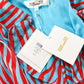 NEW Diane von Furstenberg Jaxon Blue and Red Midi Dress (M)