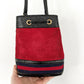 Vintage Gucci Small Ophidia Red Suede Bucket Bag Purse