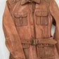 Vintage Scully Light Brown Belted Leather Jacket (S)