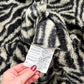 Varley Whitfield Faux Fur Hooded Jacket in Gravity Zebra (M)