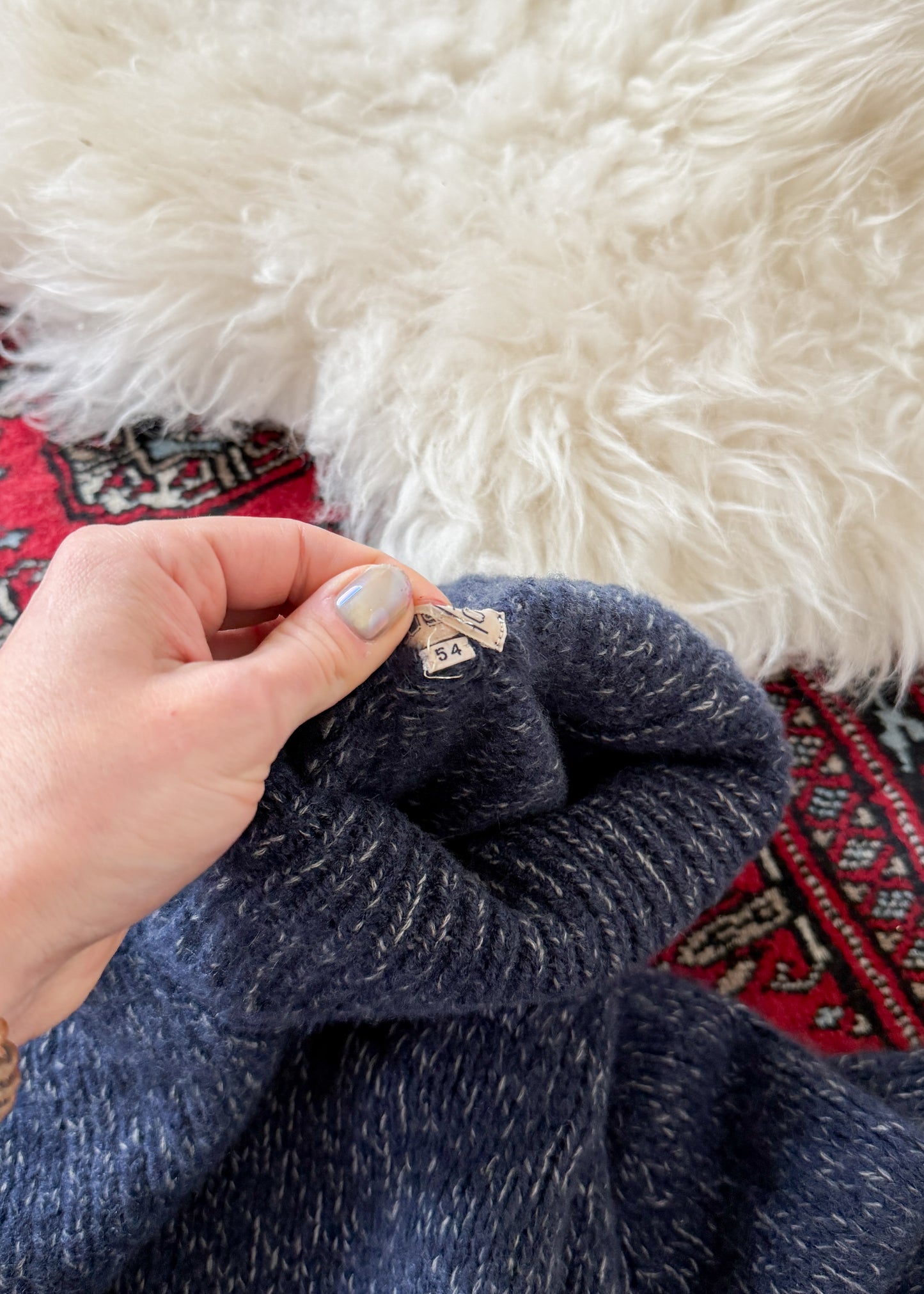 Malo Cashmere Navy Blue Men's Turtleneck Sweater (2X or 54)