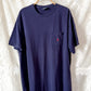 Vintage 90s Navy Crewneck Pocket T-Shirt (men's XXL)
