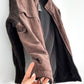 Vintage Weatherproof Chocolate Brown Knit Sleeve Contrast Jacket (M)