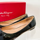 Ferragamo Varina Black Patent Leather Bow Ballet Flats (9 - 9.5)