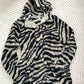 Varley Whitfield Faux Fur Hooded Jacket in Gravity Zebra (M)