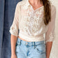 Antique Edwardian Silk Lingerie Blouse with Irish Crochet Lace  c. 1905–1915