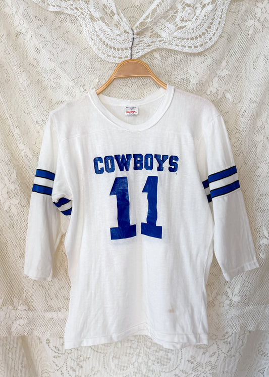 Vintage 80s Dallas Cowboys NFL Rawlings Football Jersey Shirt #11 (M)
