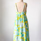 Vintage 60s 70s Lilly Pulitzer Green & Yellow Floral Dress (8 or M)